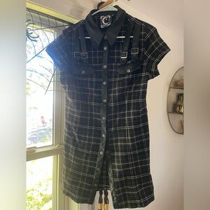 Killstar All Attitude Ash Tartan Dress XXL